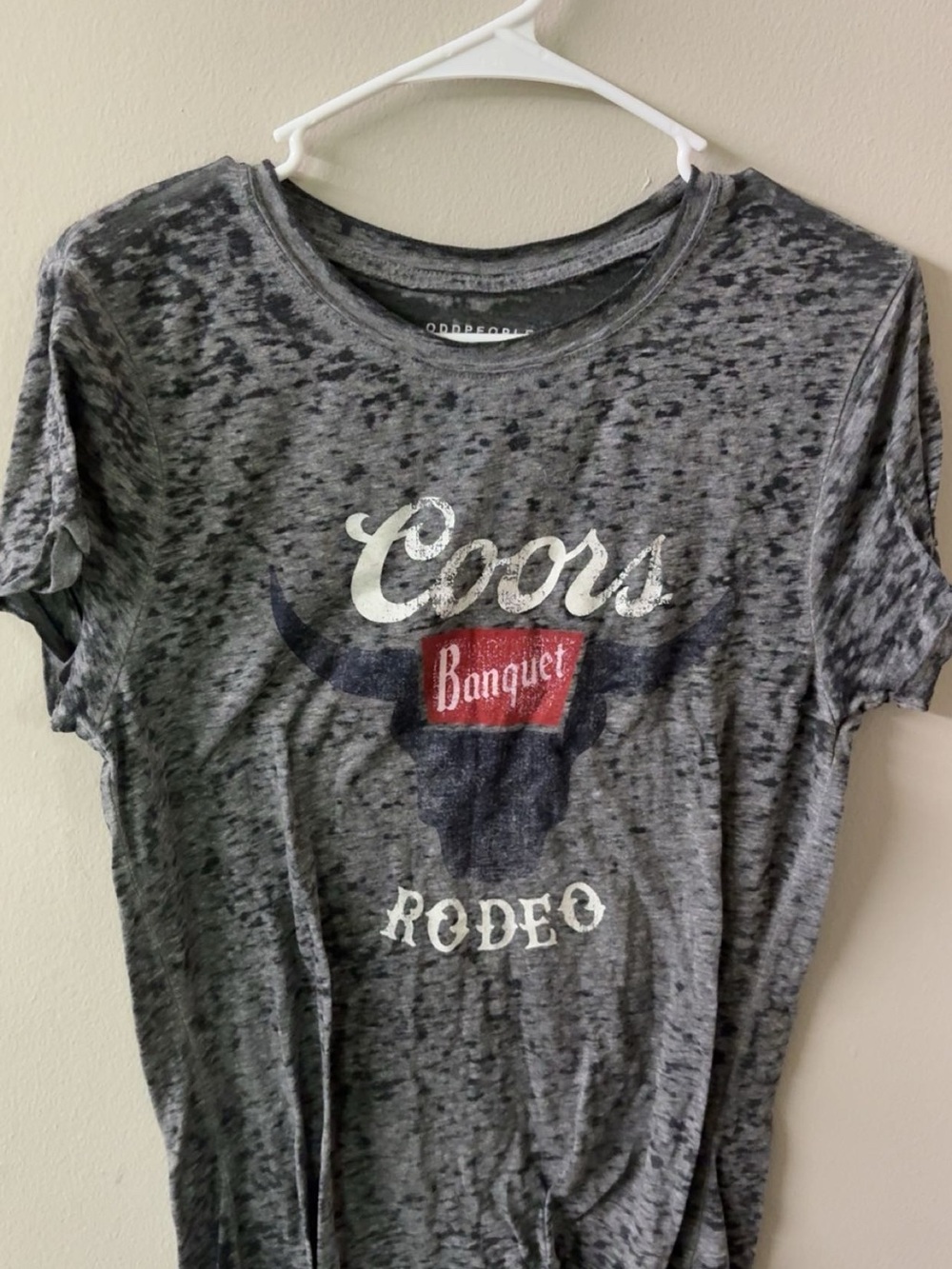 Coors Banquet Rodeo Graphic Tee - Gray with Red Accent